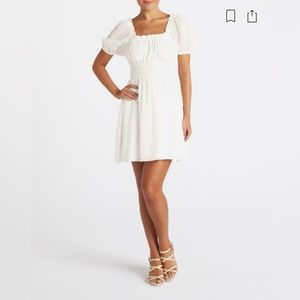 Nine Britton Lana Puff Sleeve Crepe Dress
